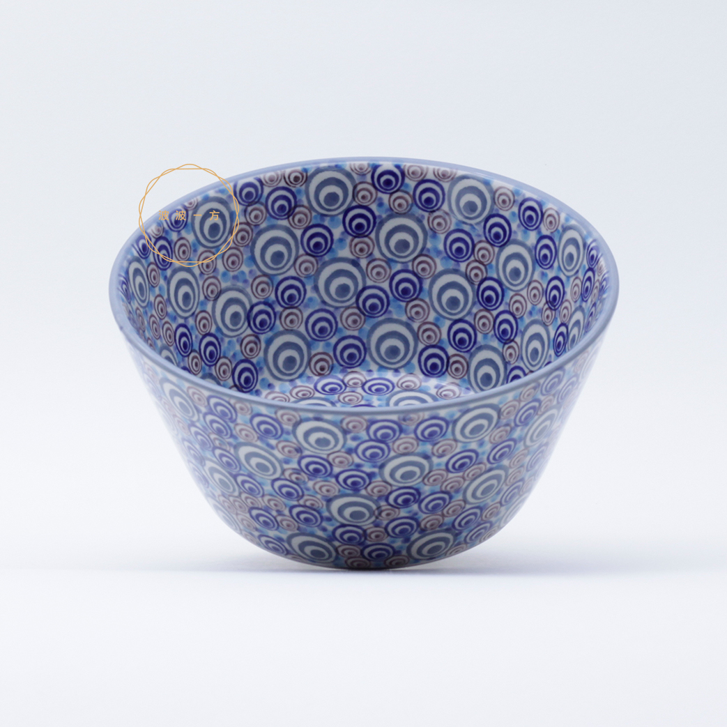 斜邊碗-Ø17.2,高度8.2cm-幻紫孔雀眼