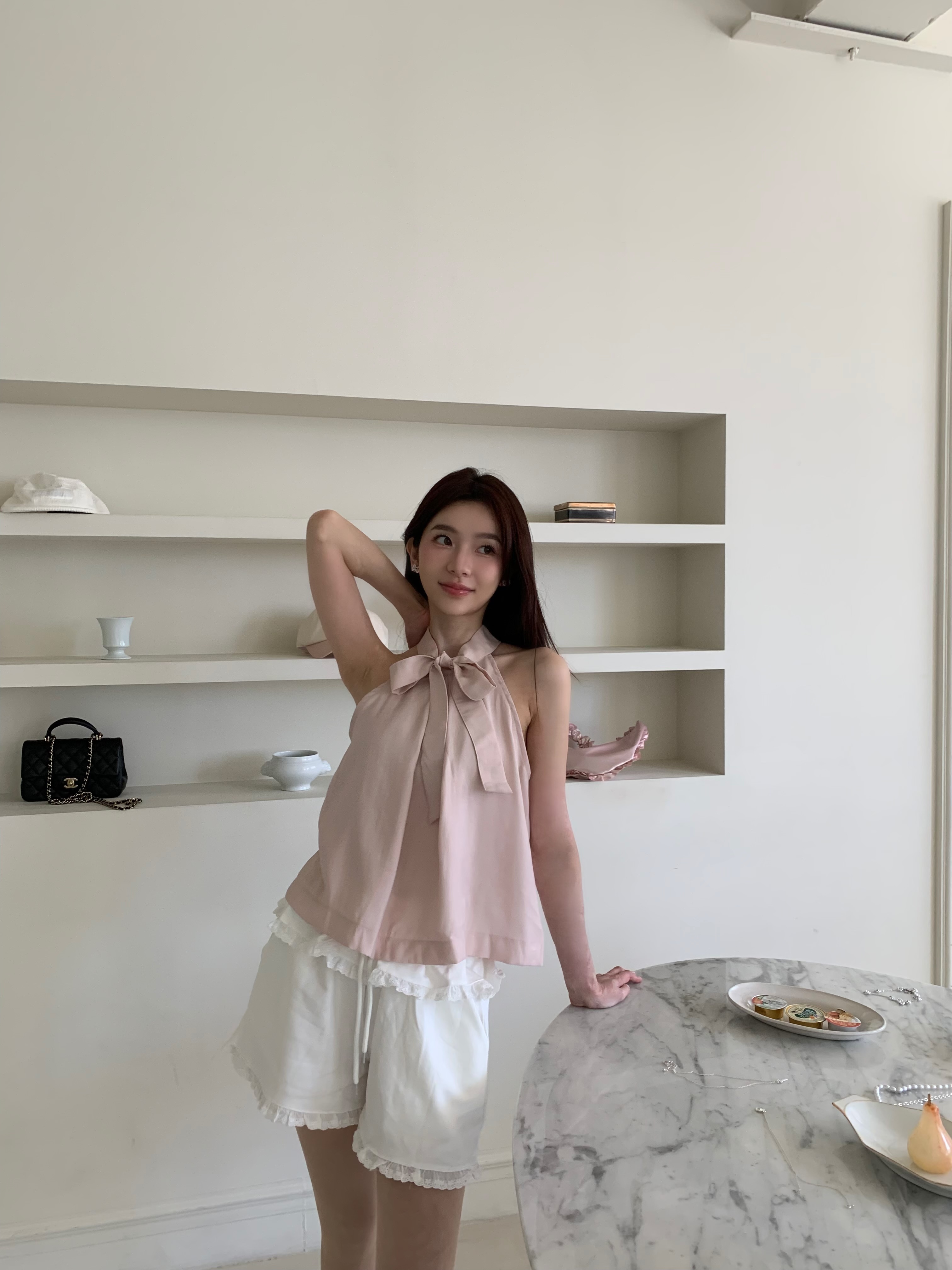 T16 午後瑪黑綁帶削尖上衣