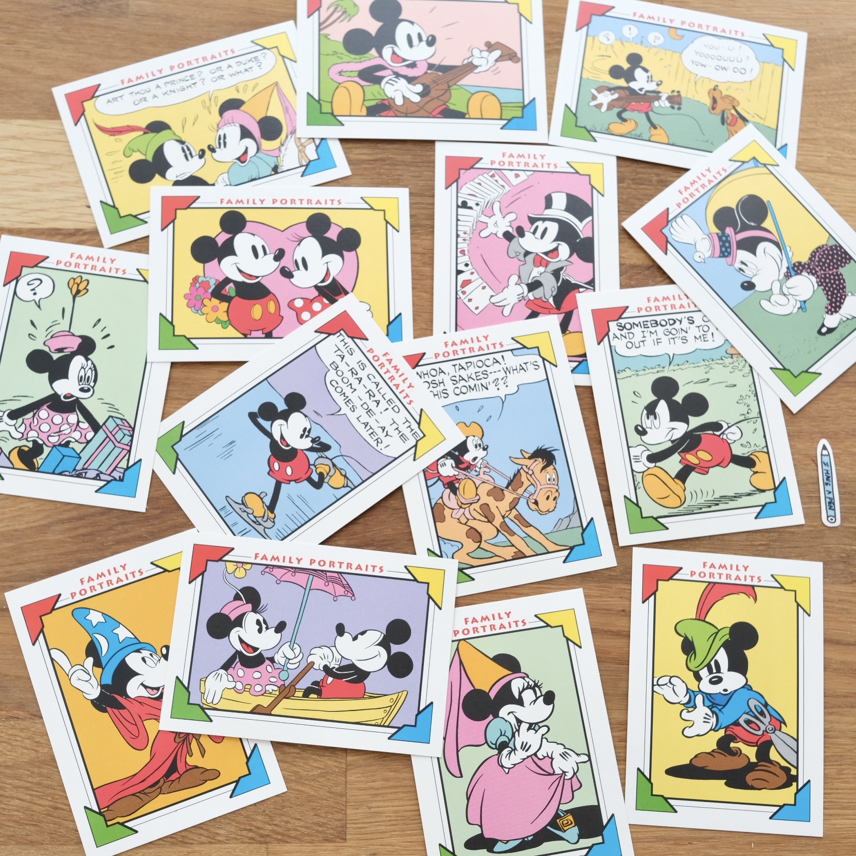 米奇 米妮 90年代 迪士尼 全家福收藏卡｜夏普 復古小物