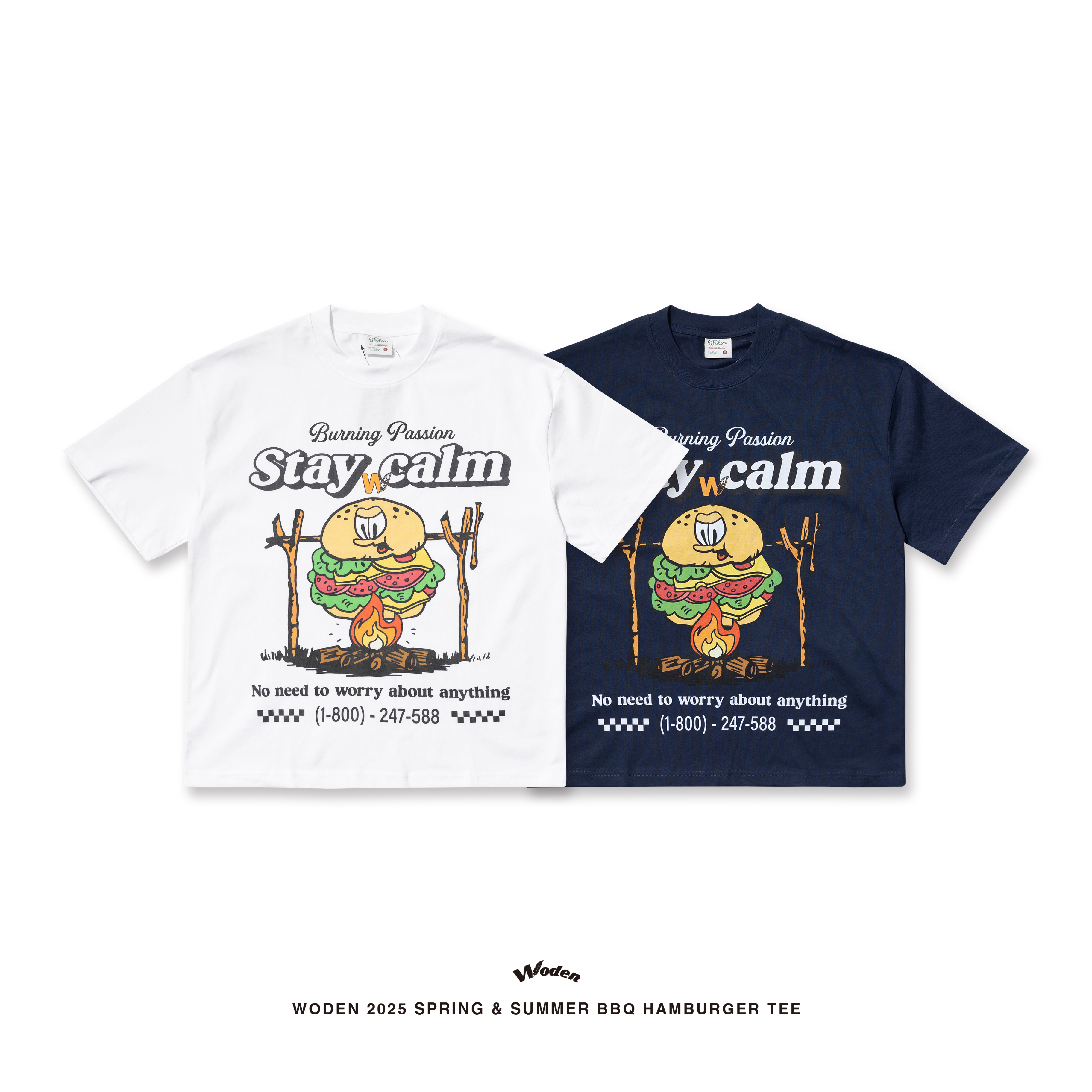 WODEN 2025 Spring & Summer BBQ Hamburger Tee