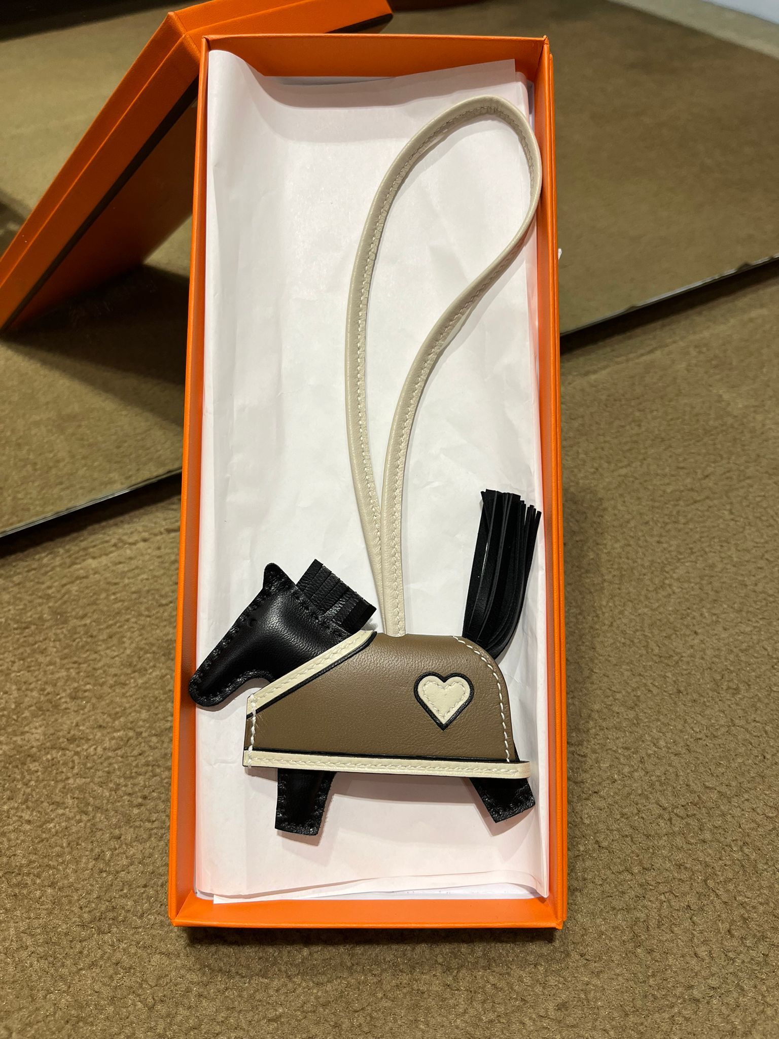 Rodeo Robeo coeur Noir / Etoupe / Craie