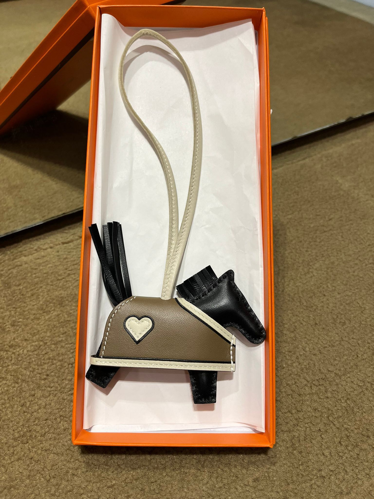 Rodeo Robeo coeur Noir / Etoupe / Craie