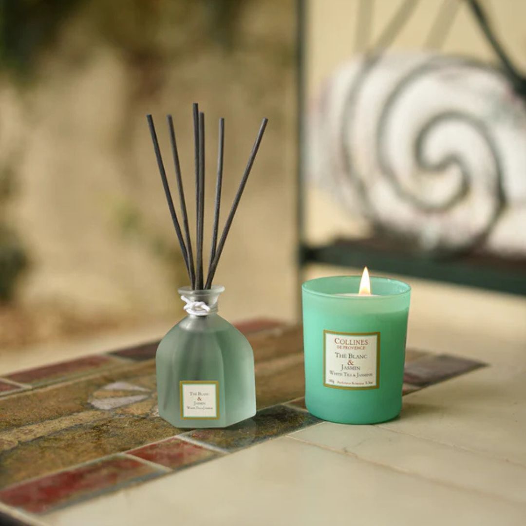 1CE0715-005 COLLINES DE PROVENCE White Tea & Jasmine Reed Diffuser 100ml #RD-01-WHT-100 (EU)