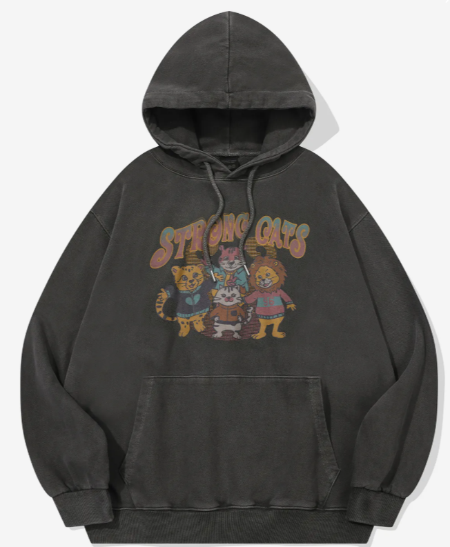 CPGN STUDIO / Strong Cats 圖案連帽上衣 / smokeblack /  JUL25