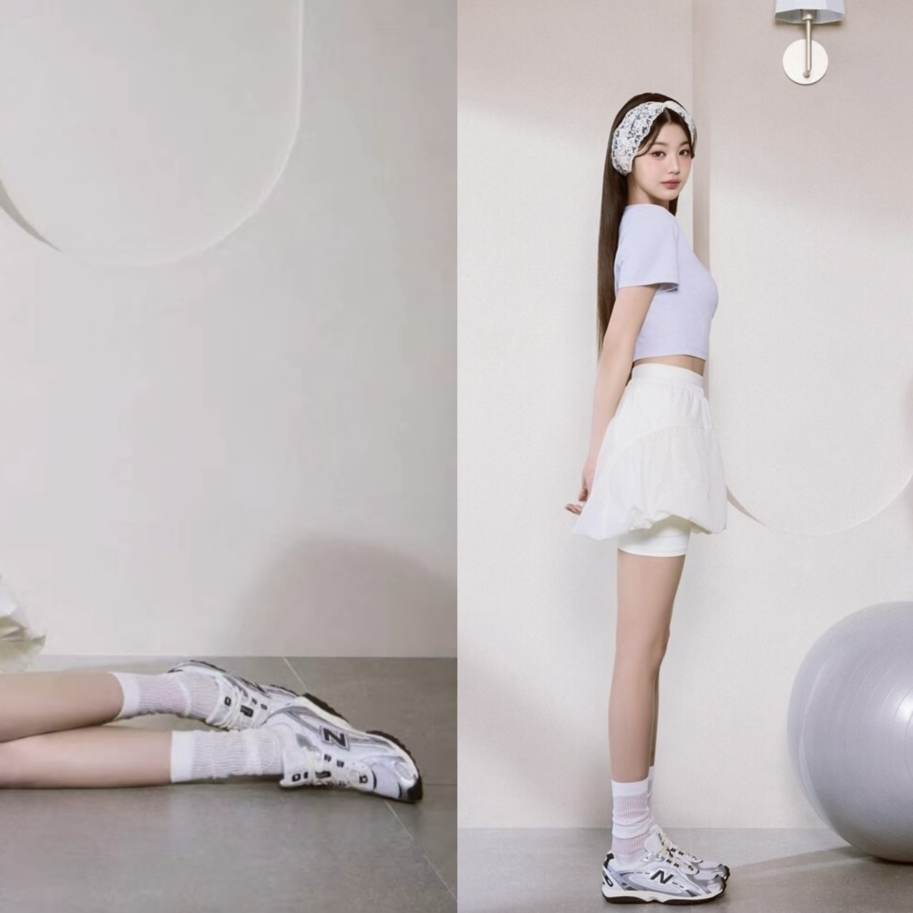 NEW BALANCE 204L 奶油白 銀黑 張員瑛同款 男女同款 U204LSWD