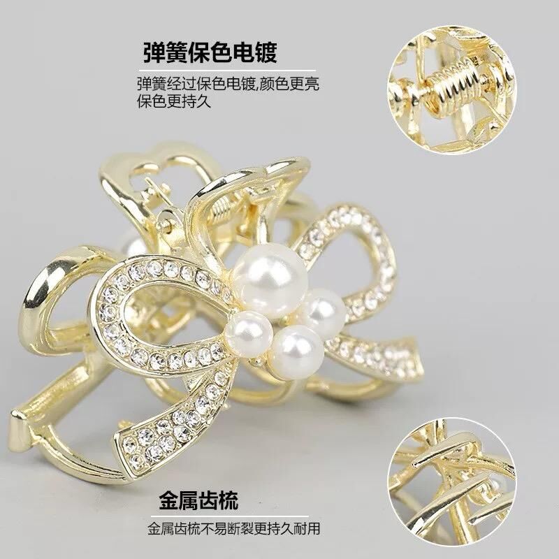 [3 FOR RM10] Pearl Diamond Small Medium Sized Hair Claw