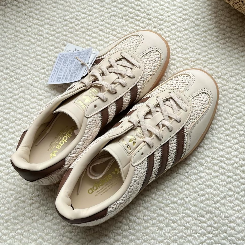 Adidas Gazelle Indoor 咖啡拿鐵 編織 透氣 復古 麂皮 焦糖底 德訓鞋 休閒鞋