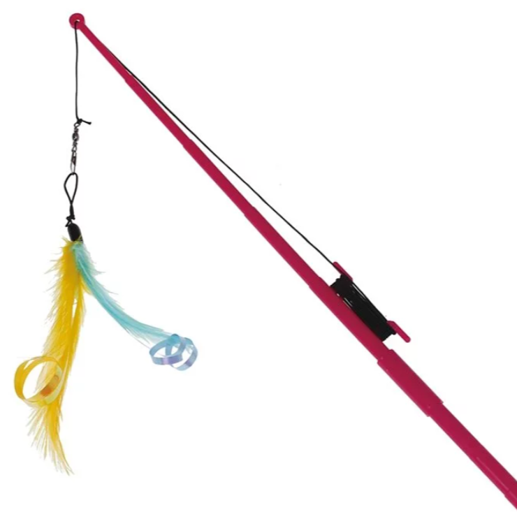 CattyMan 可替換羽毛魚杆貓棒玩具