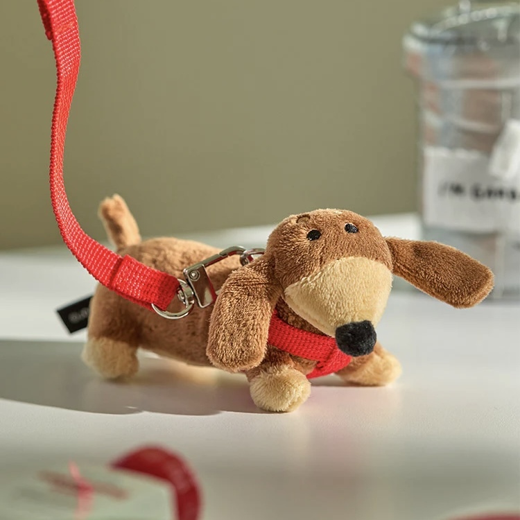 JOGUMAN WOODY 臘腸狗 遛狗繩 吊飾 絨毛玩具 韓國代購