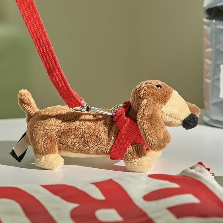 JOGUMAN WOODY 臘腸狗 遛狗繩 吊飾 絨毛玩具 韓國代購