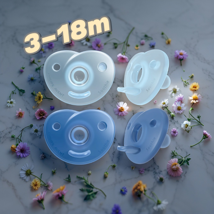 Avent Soothie 心形安撫奶嘴 2個裝 (3-18個月) - 舒適貼合寶寶臉部