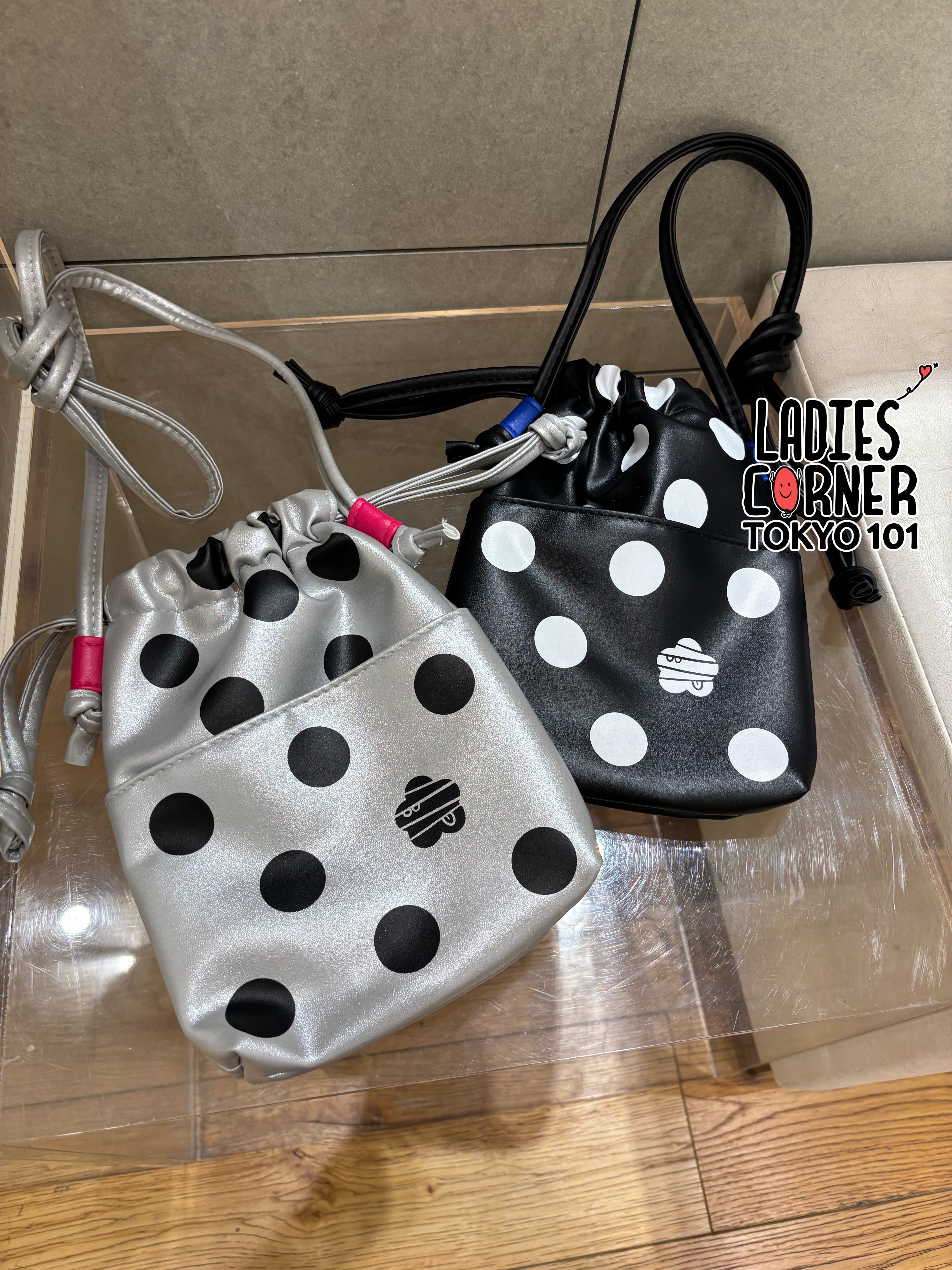 Frapbois Dot Drawstring Sacoche Bag