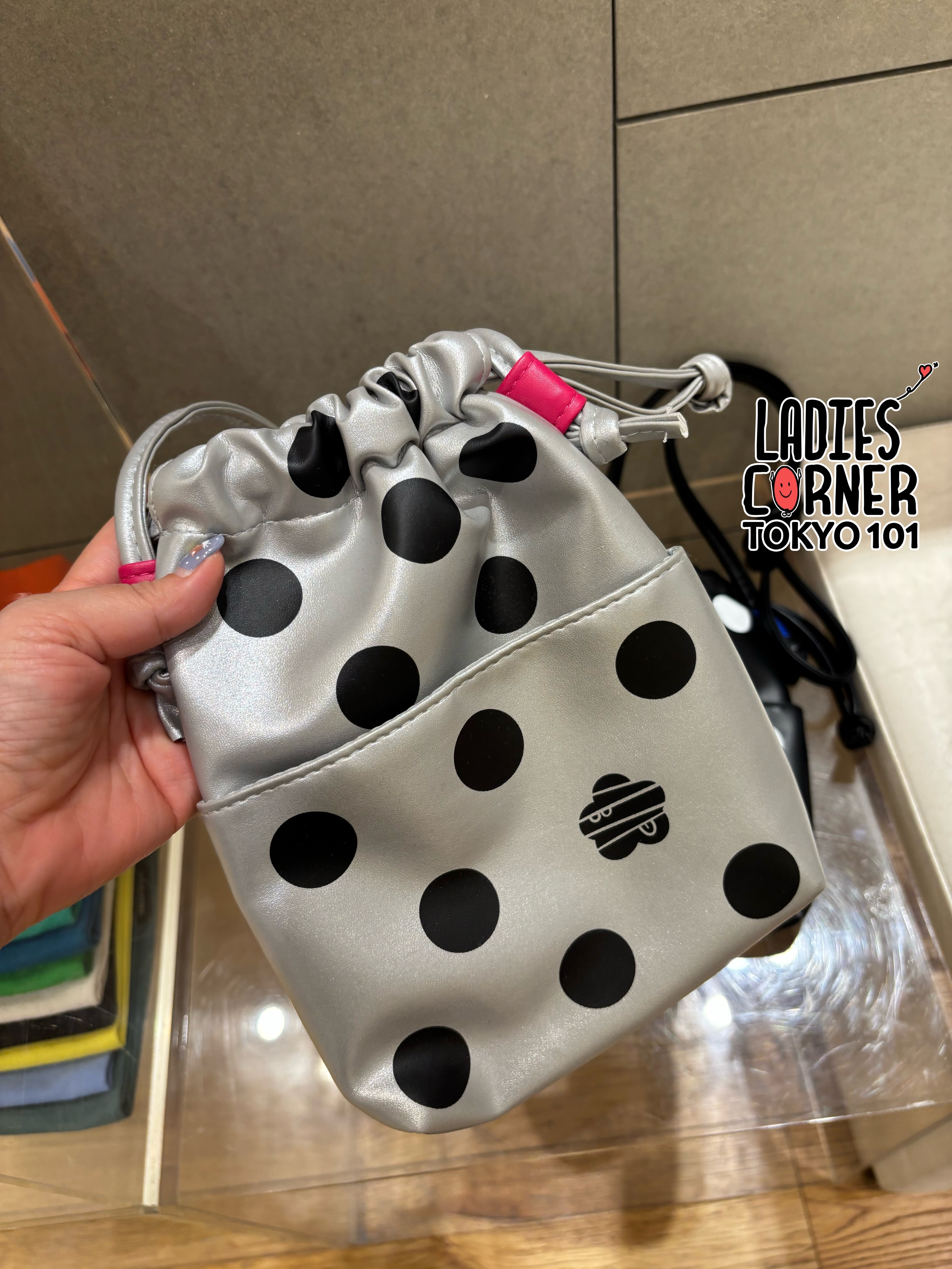 Frapbois Dot Drawstring Sacoche Bag