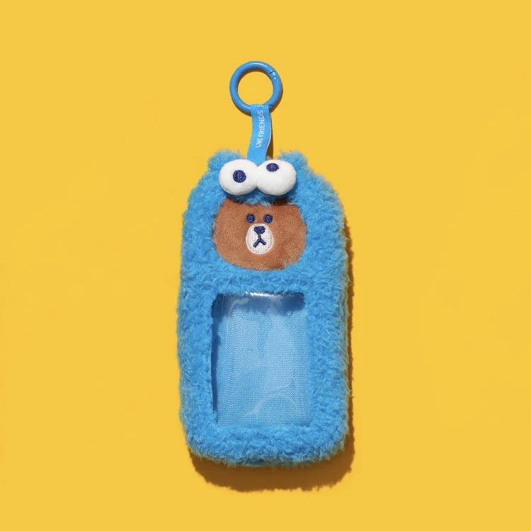 SESAME STREET x LINE FRIENDS 芝麻街聯名 絨毛卡套 照片卡包 韓國代購