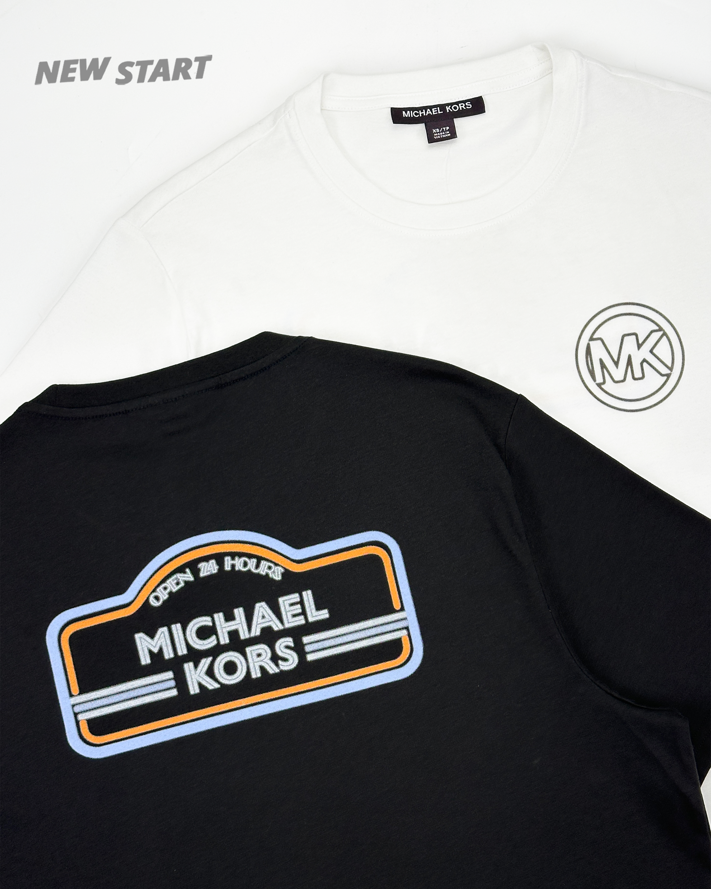 Michael Kors MK 背後霓虹字母 短袖上衣 短T