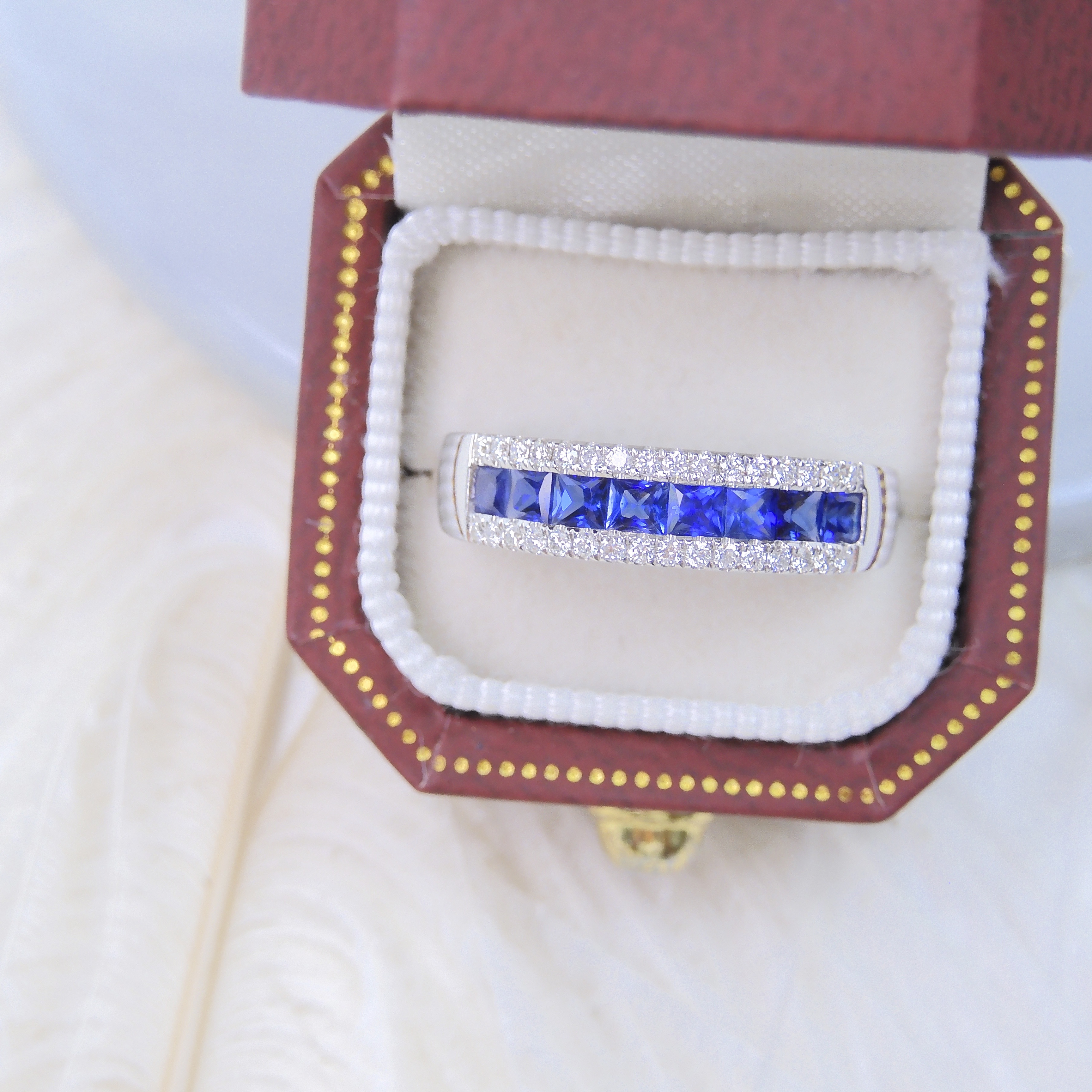 18K金 0.73ct 藍寶石戒指