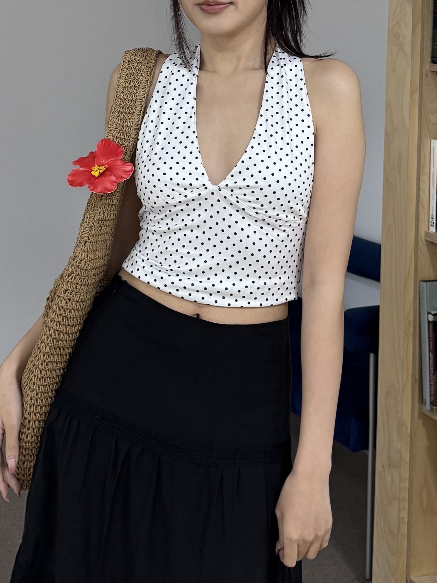 𝒫𝑜𝓁𝓀𝒶 𝒟𝑜𝓉𝓈波點掛脖上衣(2色)