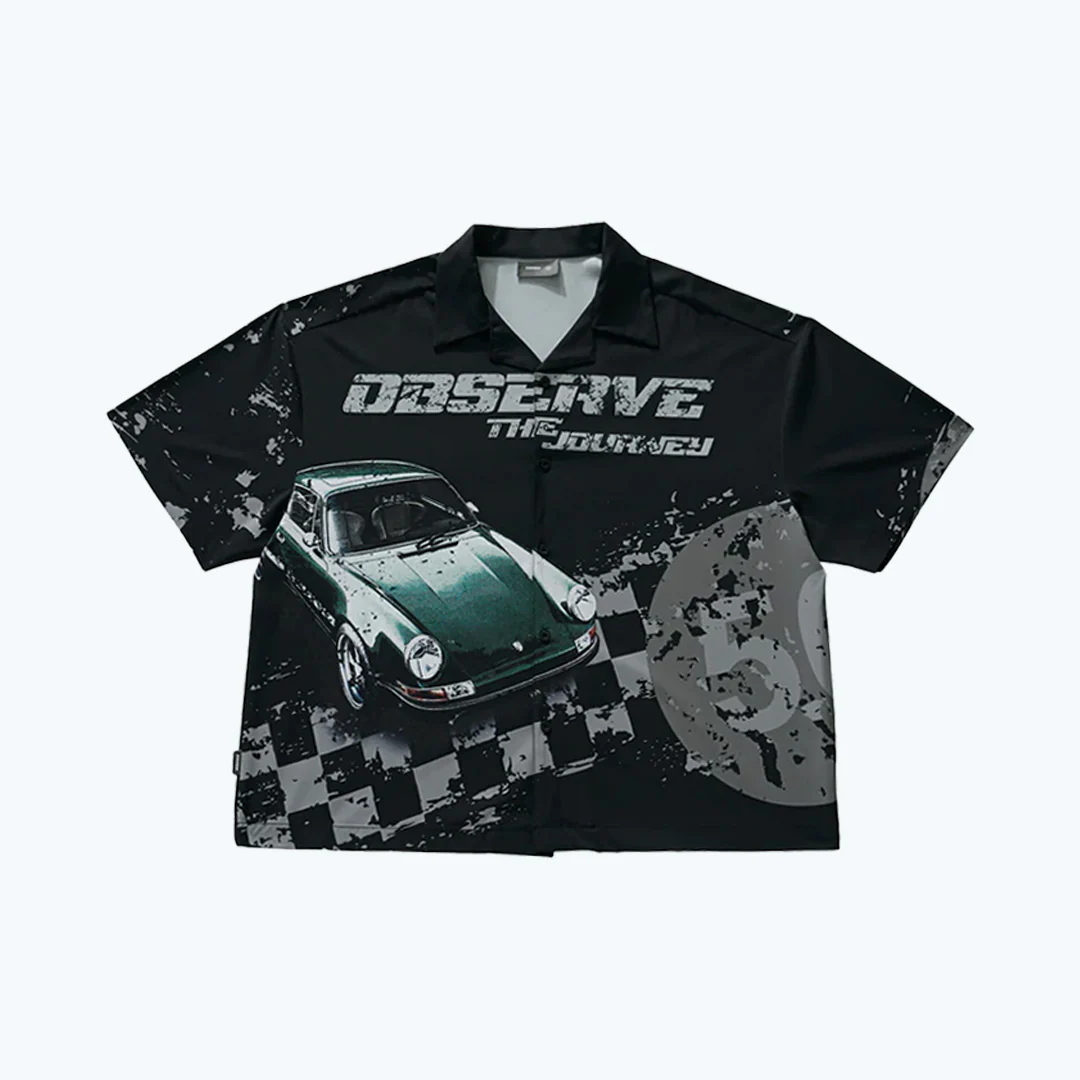 【車庫服飾】sense Racing Full Print Shirt / 賽車印花襯衫