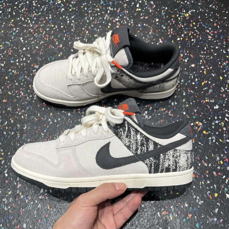 Dunk Low Retro SE 男鞋 米白 灰 麂皮 斑駁 IB7720110