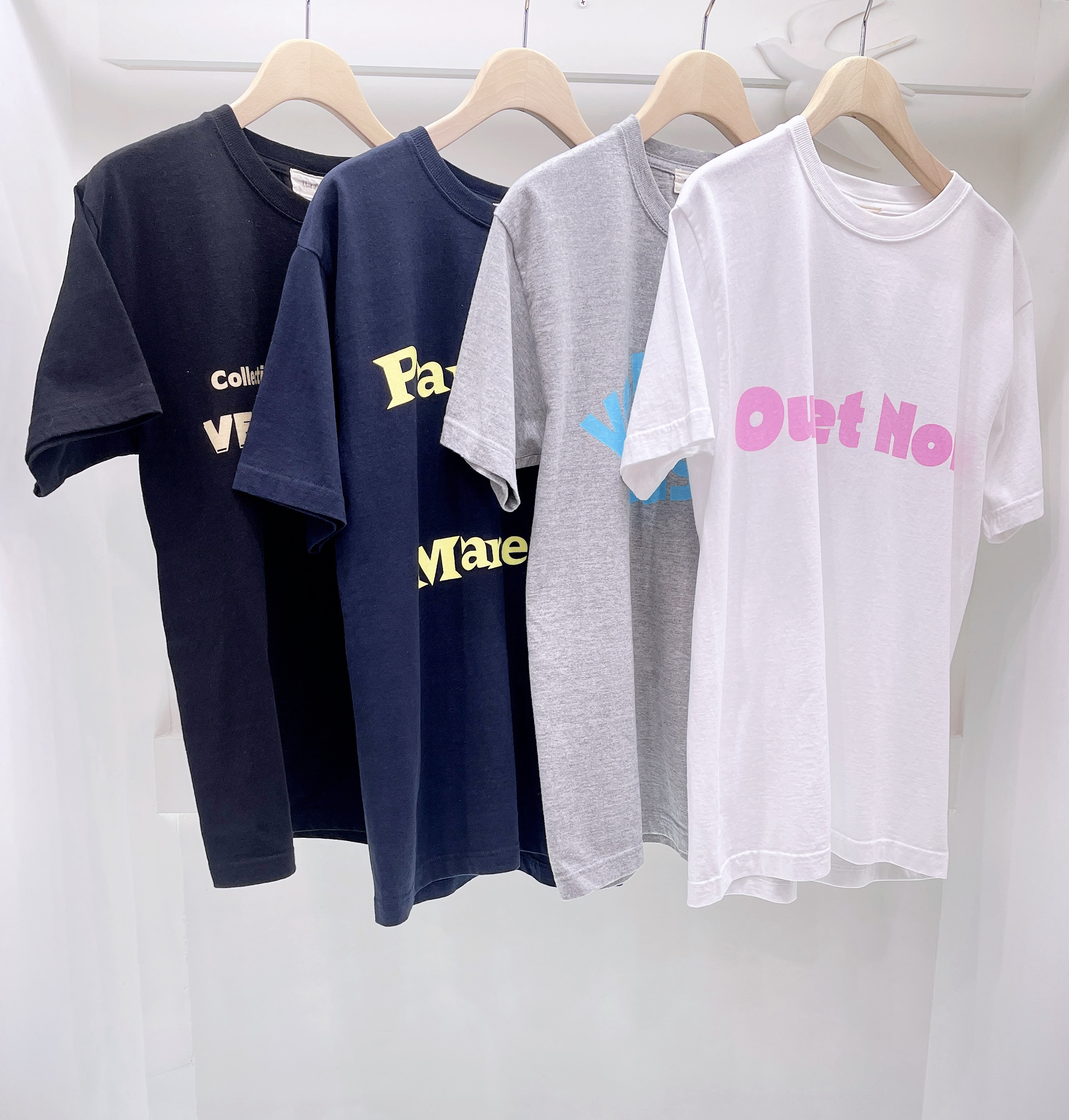 Vent d'法文字意短袖印花T恤