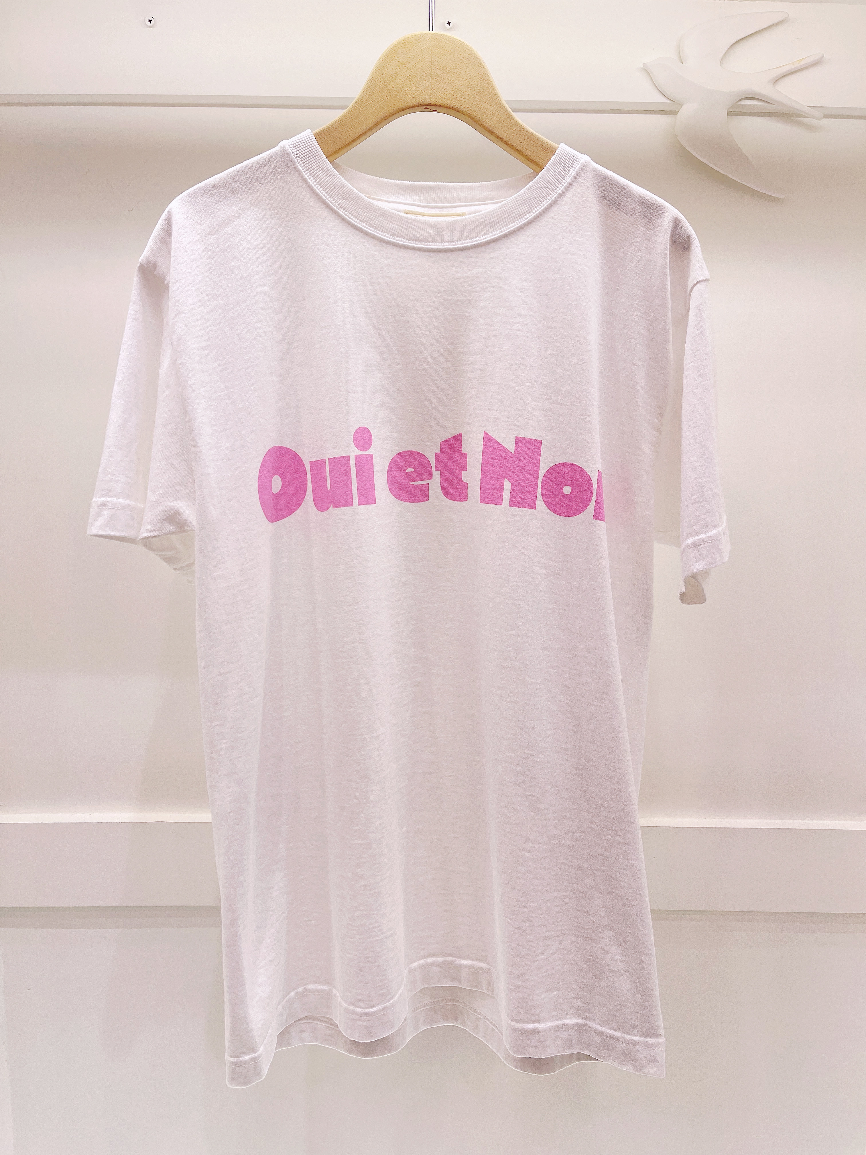 Vent d'法文字意短袖印花T恤