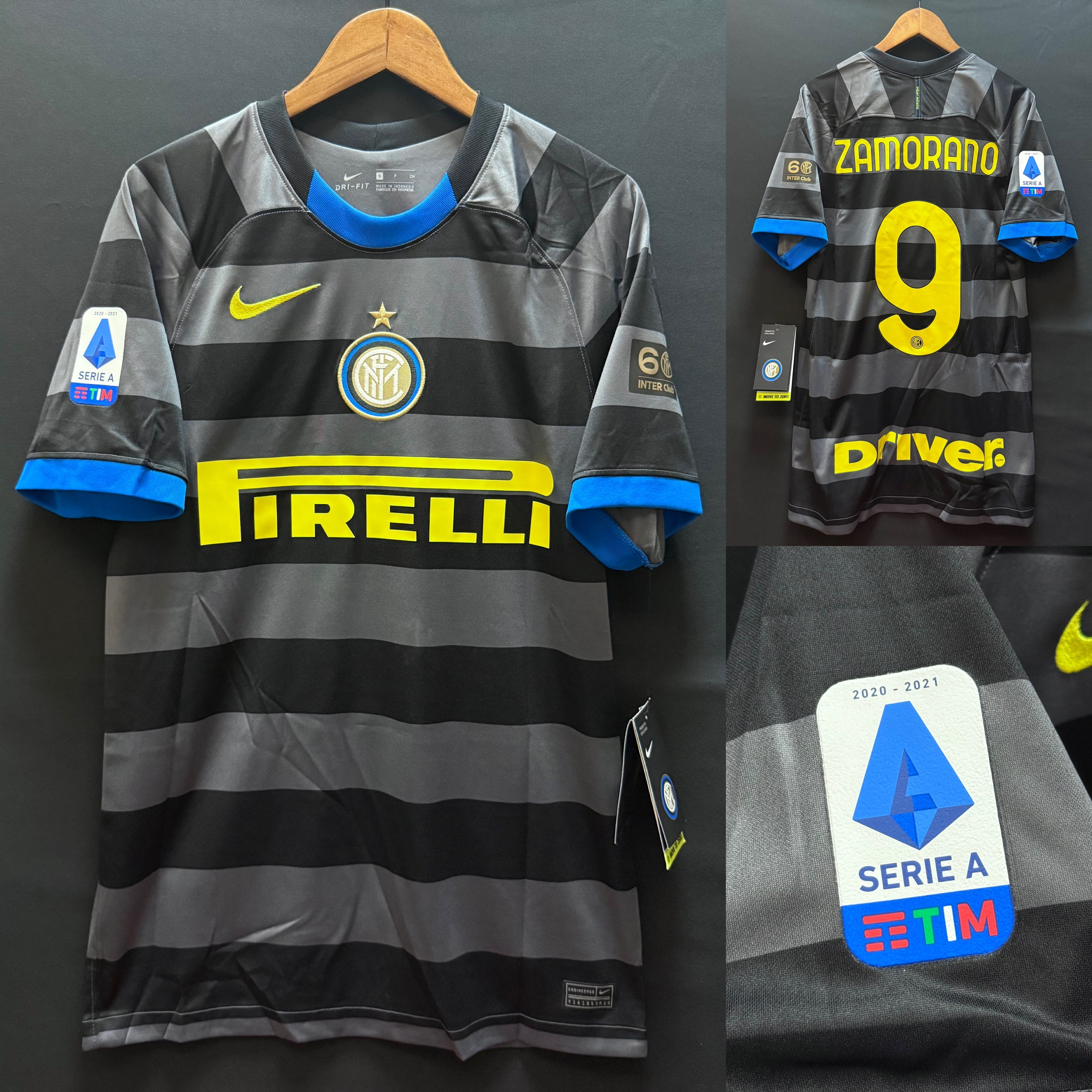 (BNWT) Inter Milan 2020-2021 Nike Third Shirt #9 ZAMORANO