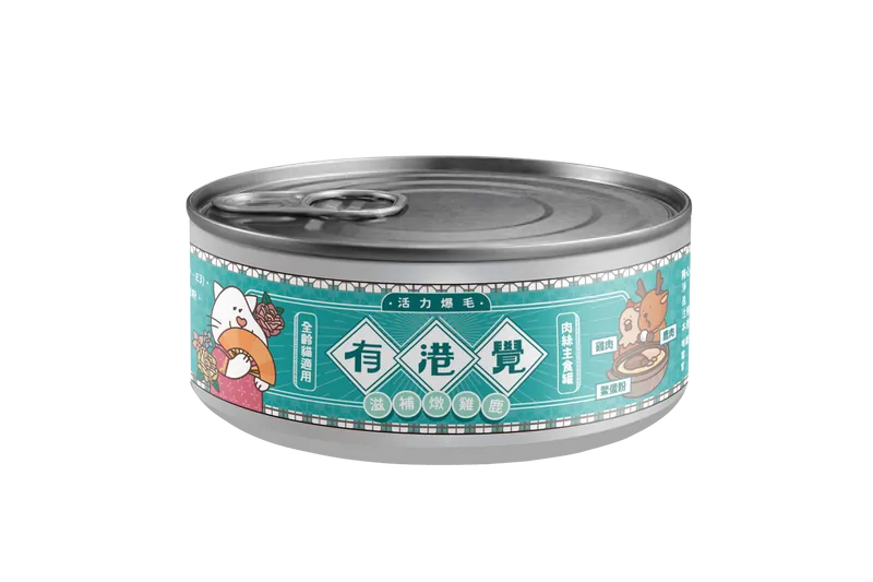 有港覺肉絲貓主食罐-滋補燉雞鹿 (80g)