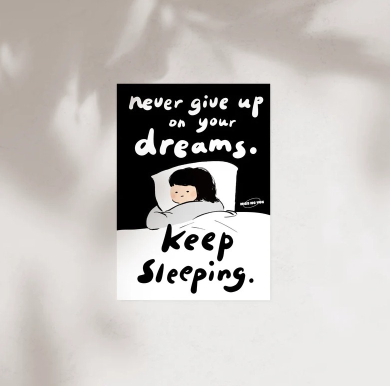 Paper goods by Dorie - Postcard - Miss Ng Yuk Never Give Up On Your Dreams Postcard