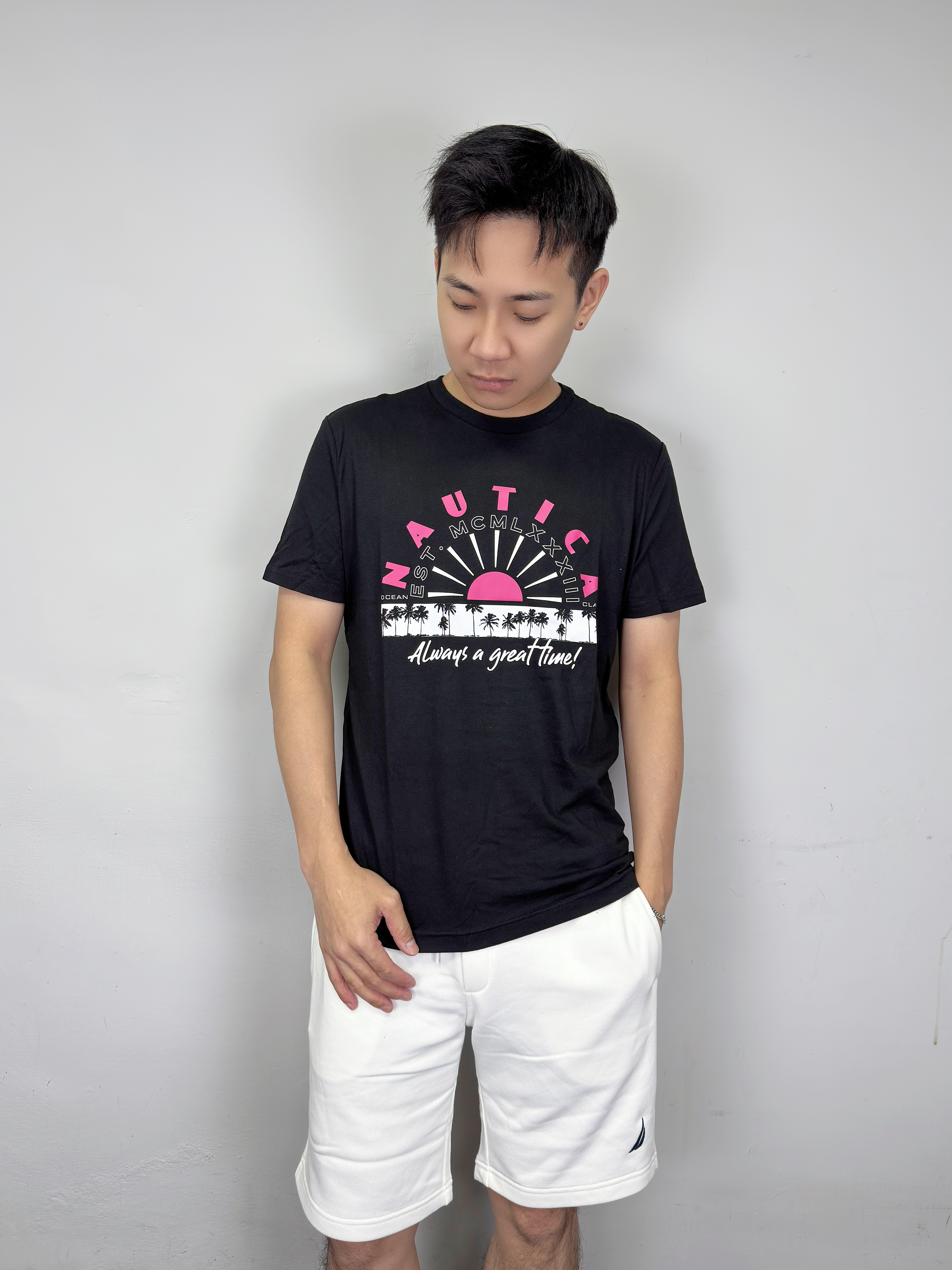 Nautica 帆船 日出棕櫚樹 短袖上衣 短T