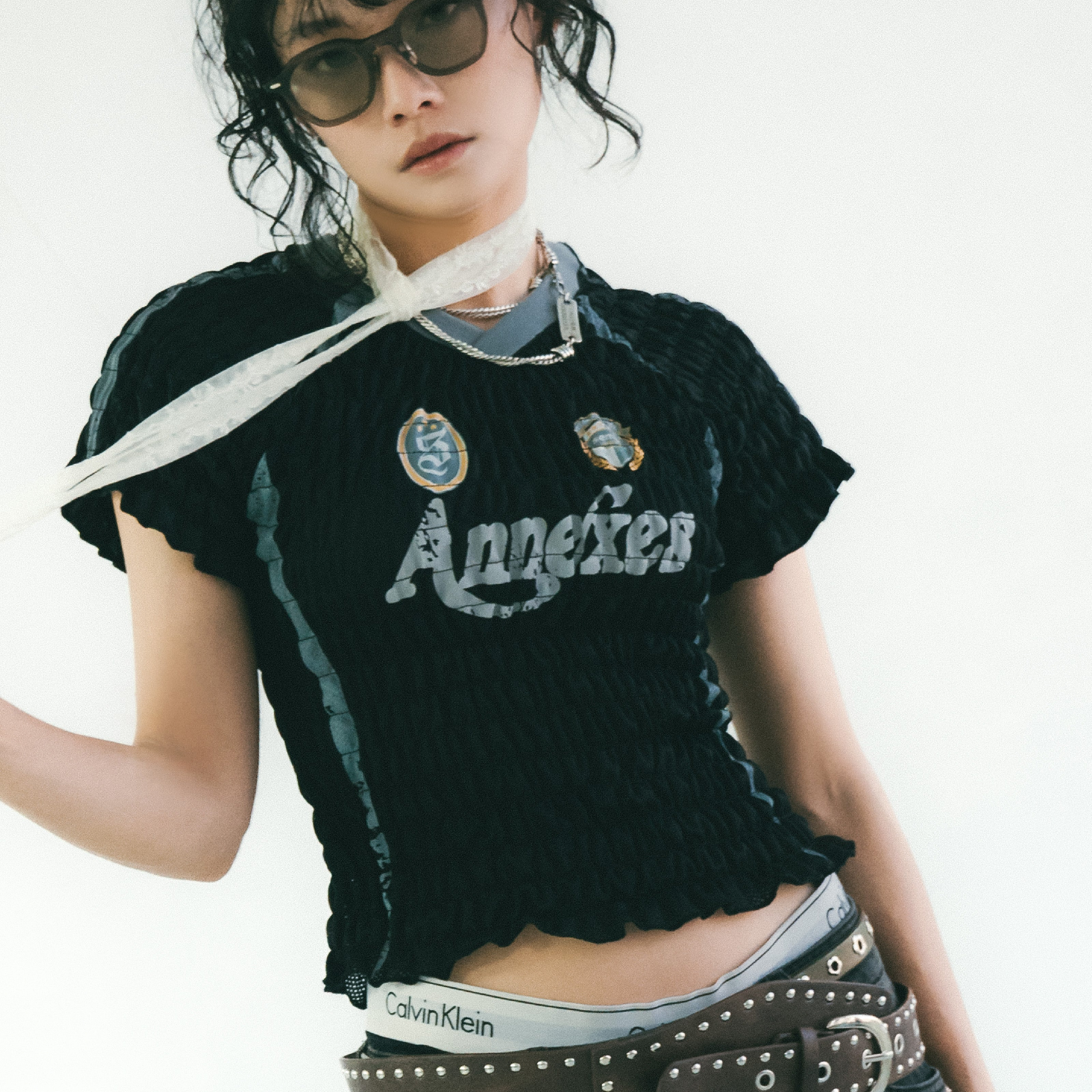 SENSE Wrinkles Printed Football Top [L25-T04]