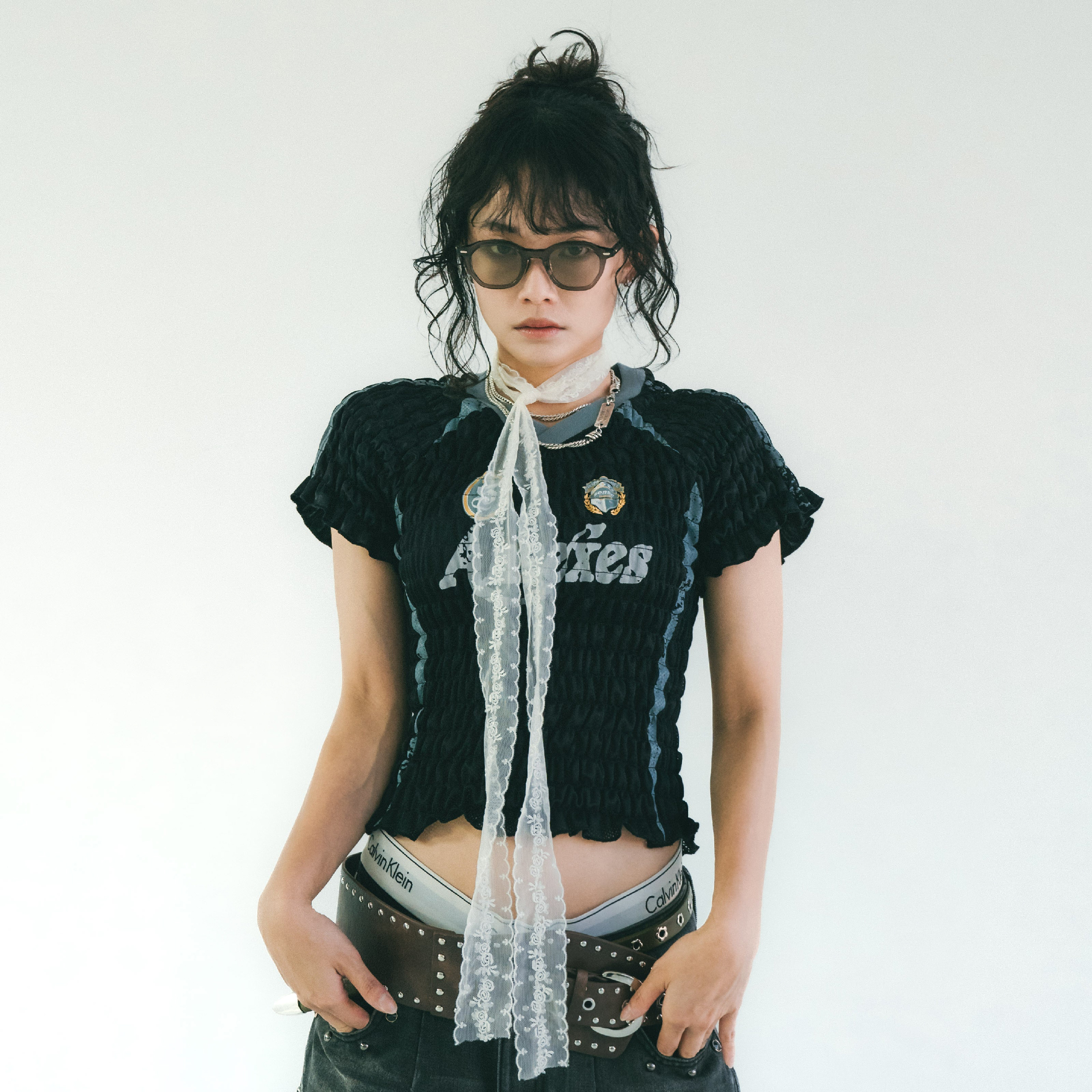 SENSE Wrinkles Printed Football Top [L25-T04]