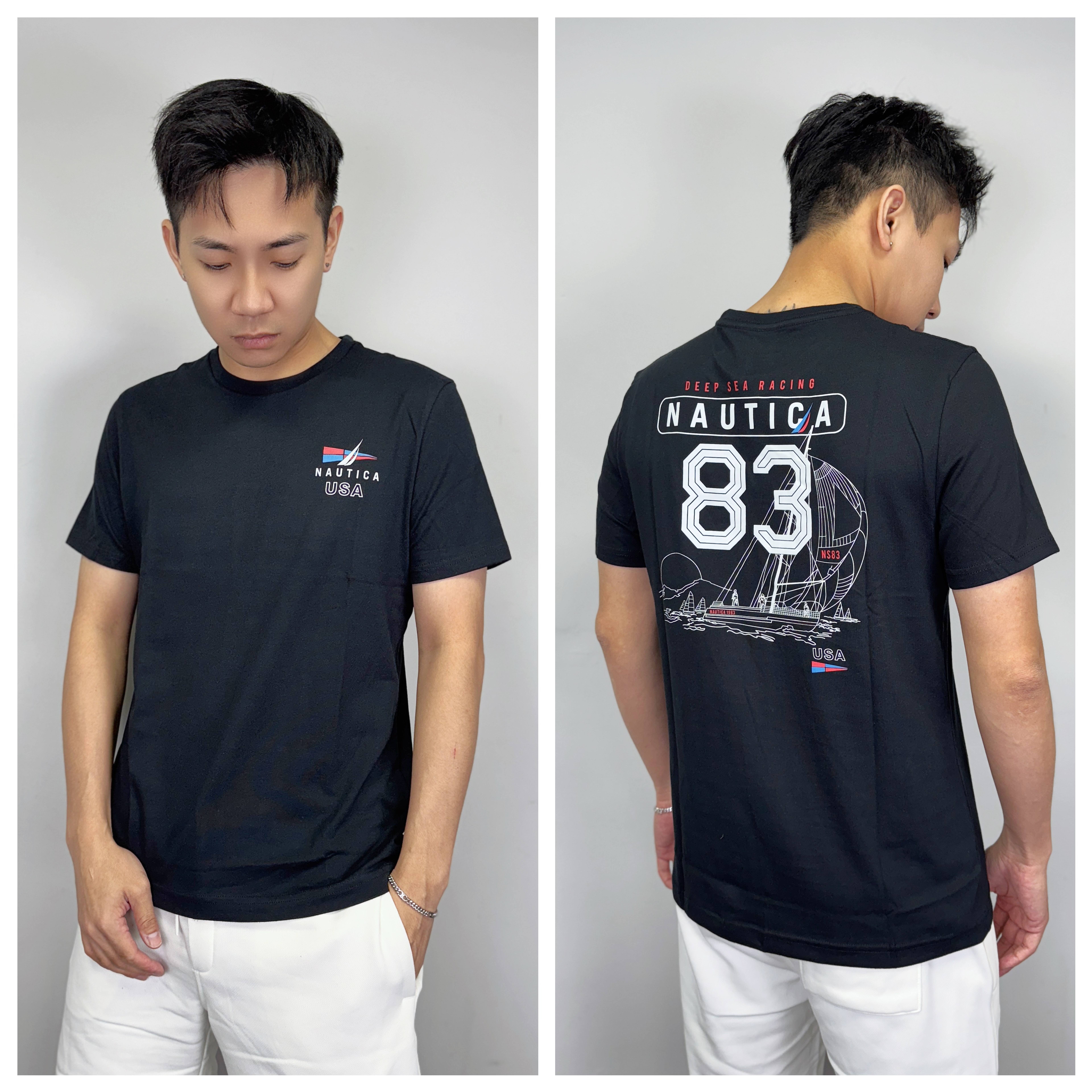 Nautica 帆船 背後線條帆船 短袖上衣 短T