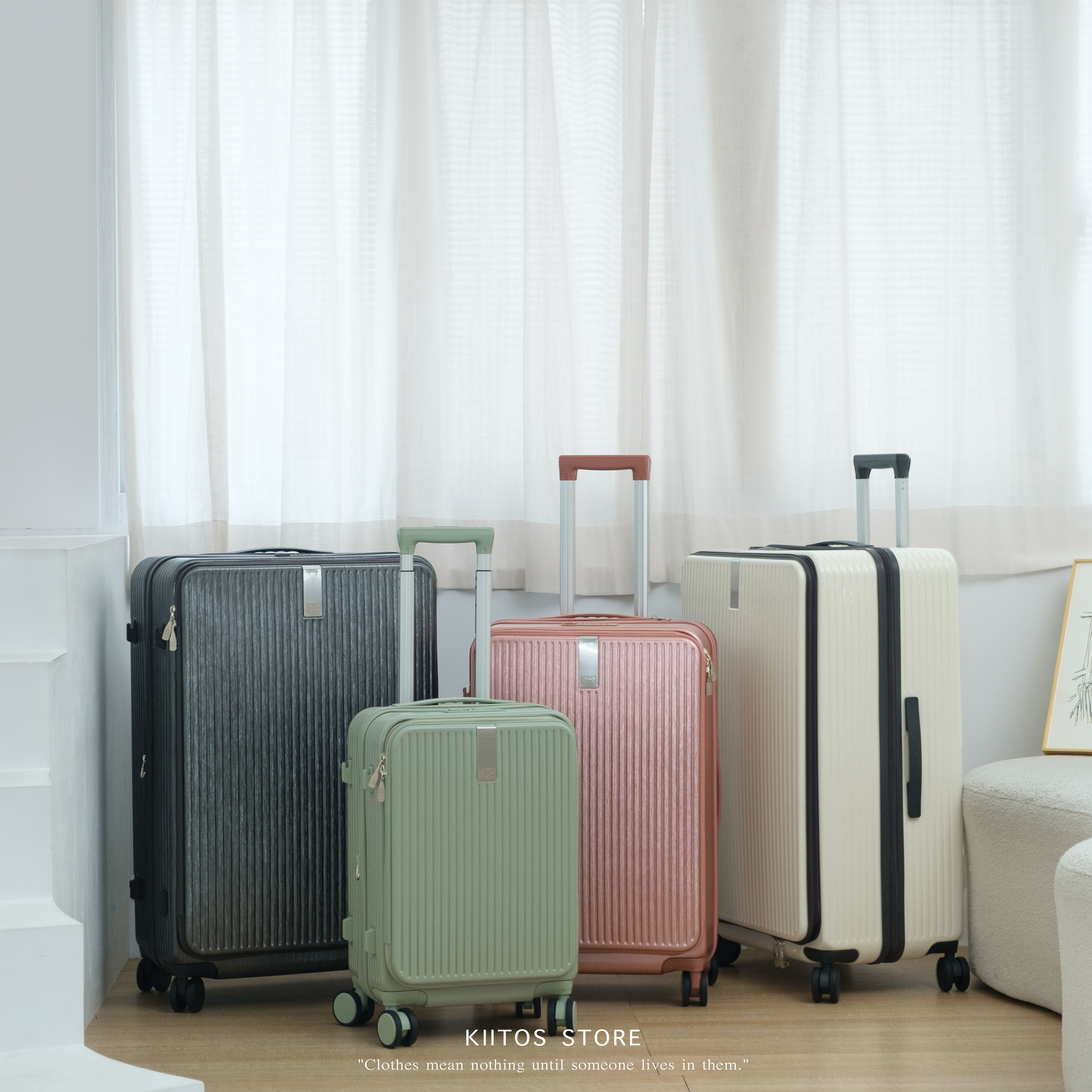 Batolon 前開式行李箱 ABS+PC髮絲紋