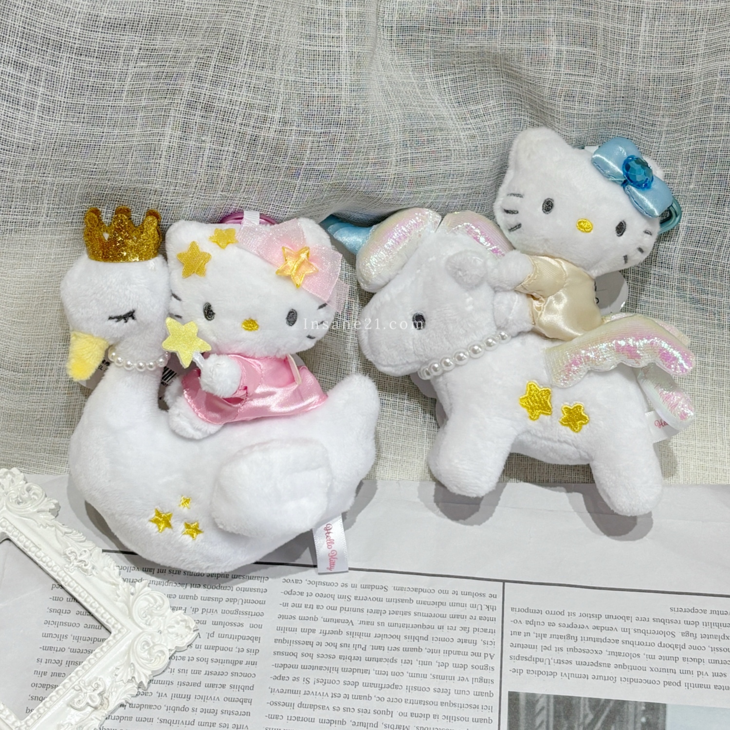 SANRIO FANTASY HELLO KITTY 坐騎吊飾 獨角獸 天鵝 絨毛玩具 日本限定