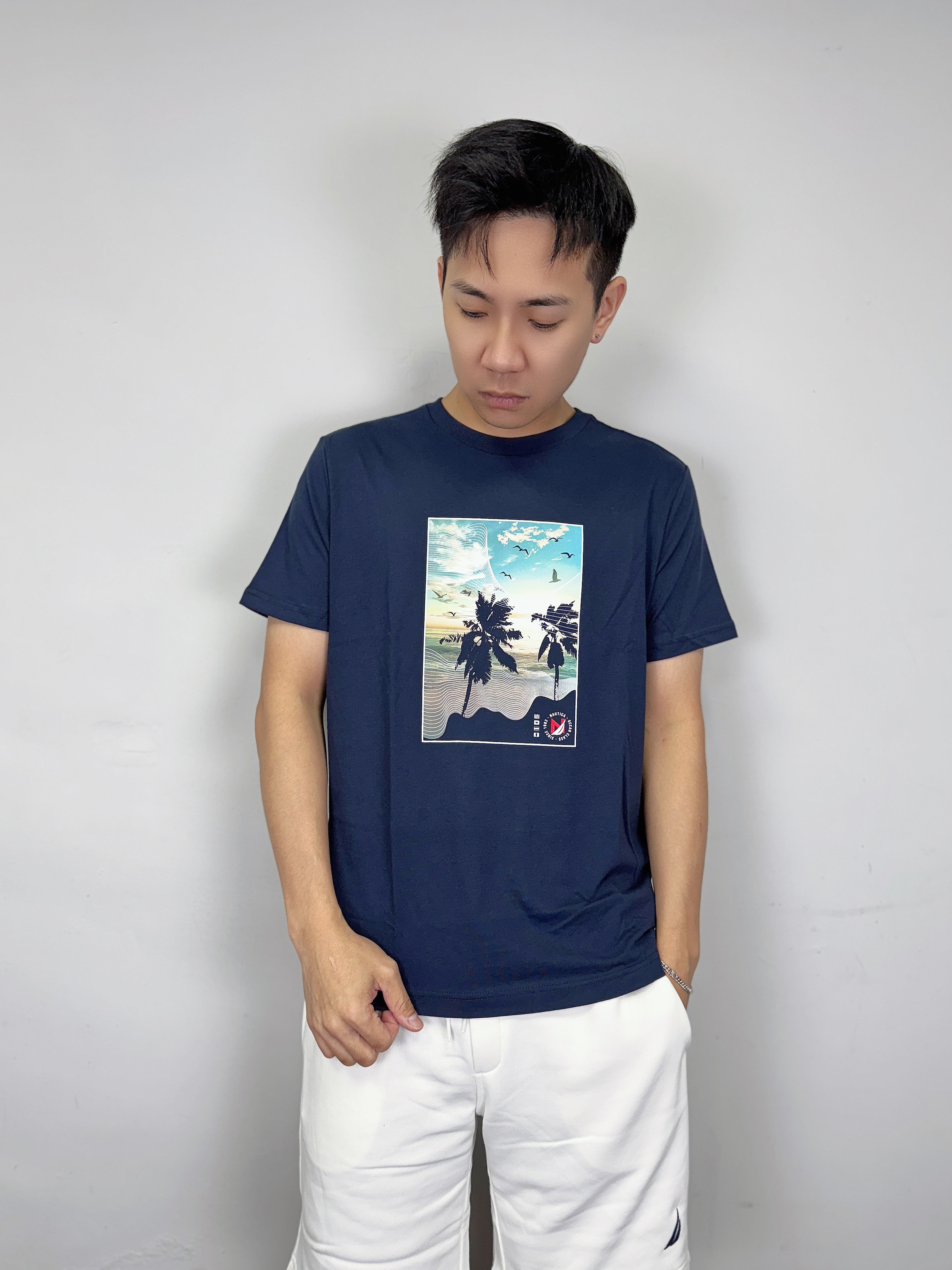 Nautica 帆船 方形海岸棕櫚樹 短袖上衣 短T