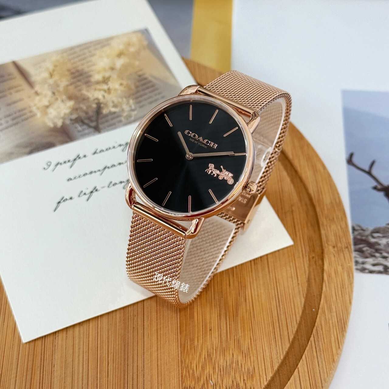 【COACH】Elliot 經典馬車米蘭帶女錶CO14504384 36mm 現代鐘錶