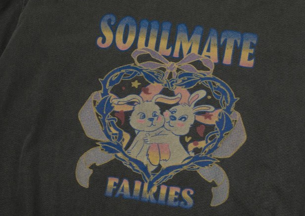 CPGN STUDIO / 靈魂伴侶圖案短袖T恤 / 煙燻黑 /  JUL25