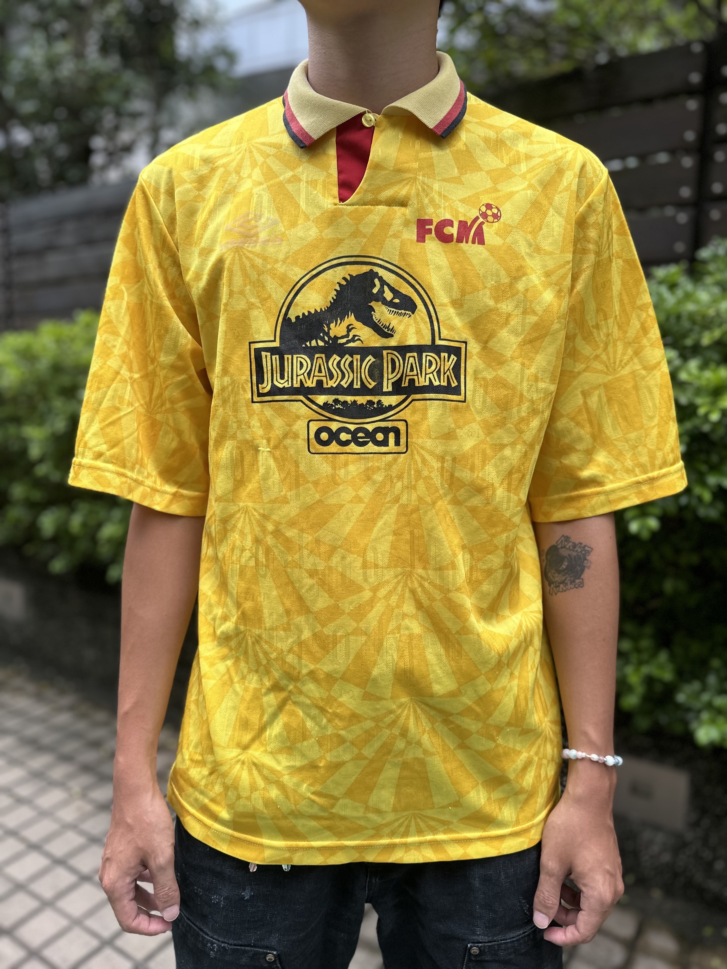 90’s UMBRO 1993/1994FC Martigues“Jurassic Park”Foot Ball Tee“Print is peeling on the right chest”