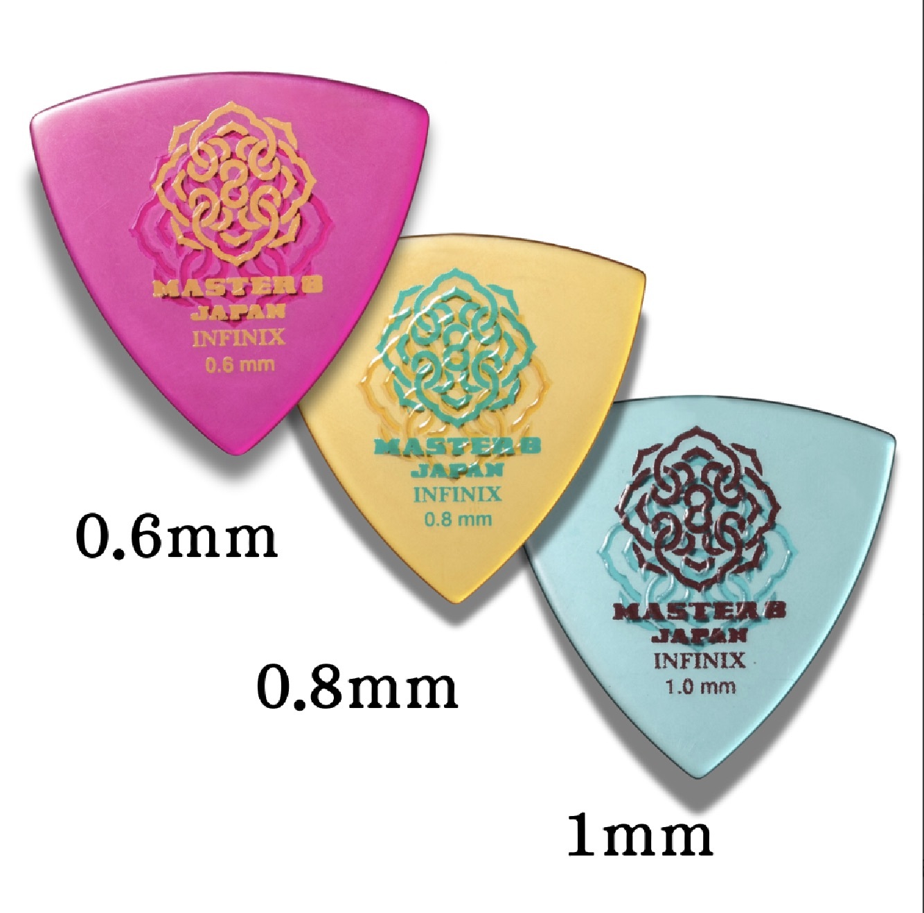 MASTER 8 JAPAN 日本製 / MASTER 8 JAPAN / INFINIX HARD POLISH 橡膠防滑 吉他彈片 淚滴 / JAZZ / 三角 第 3 張圖片｜三峽吉他 / Bass