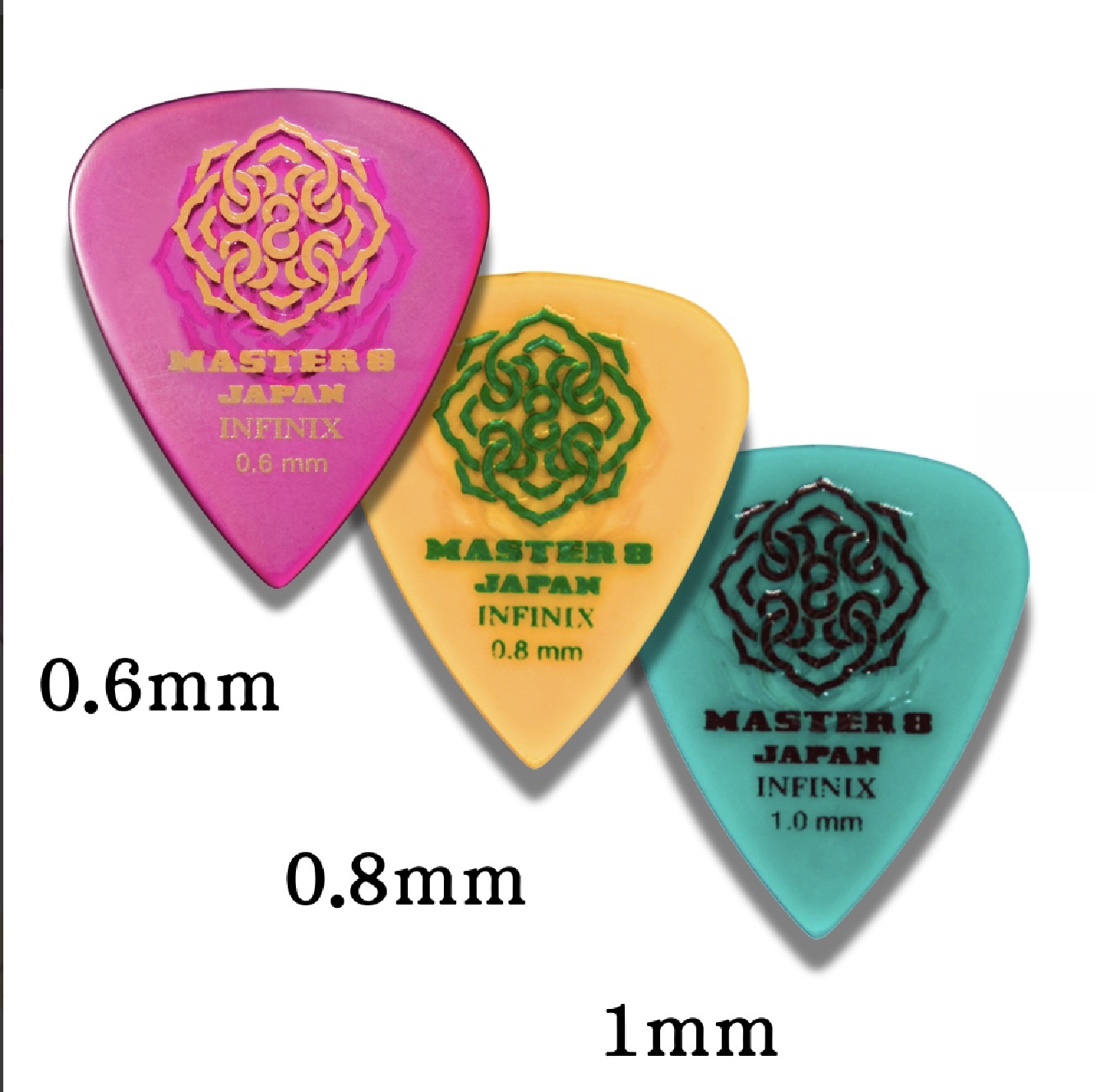 MASTER 8 JAPAN 日本製 / MASTER 8 JAPAN / INFINIX HARD POLISH 橡膠防滑 吉他彈片 淚滴 / JAZZ / 三角 — 三峽吉他 / Bass｜YA! 玩音樂