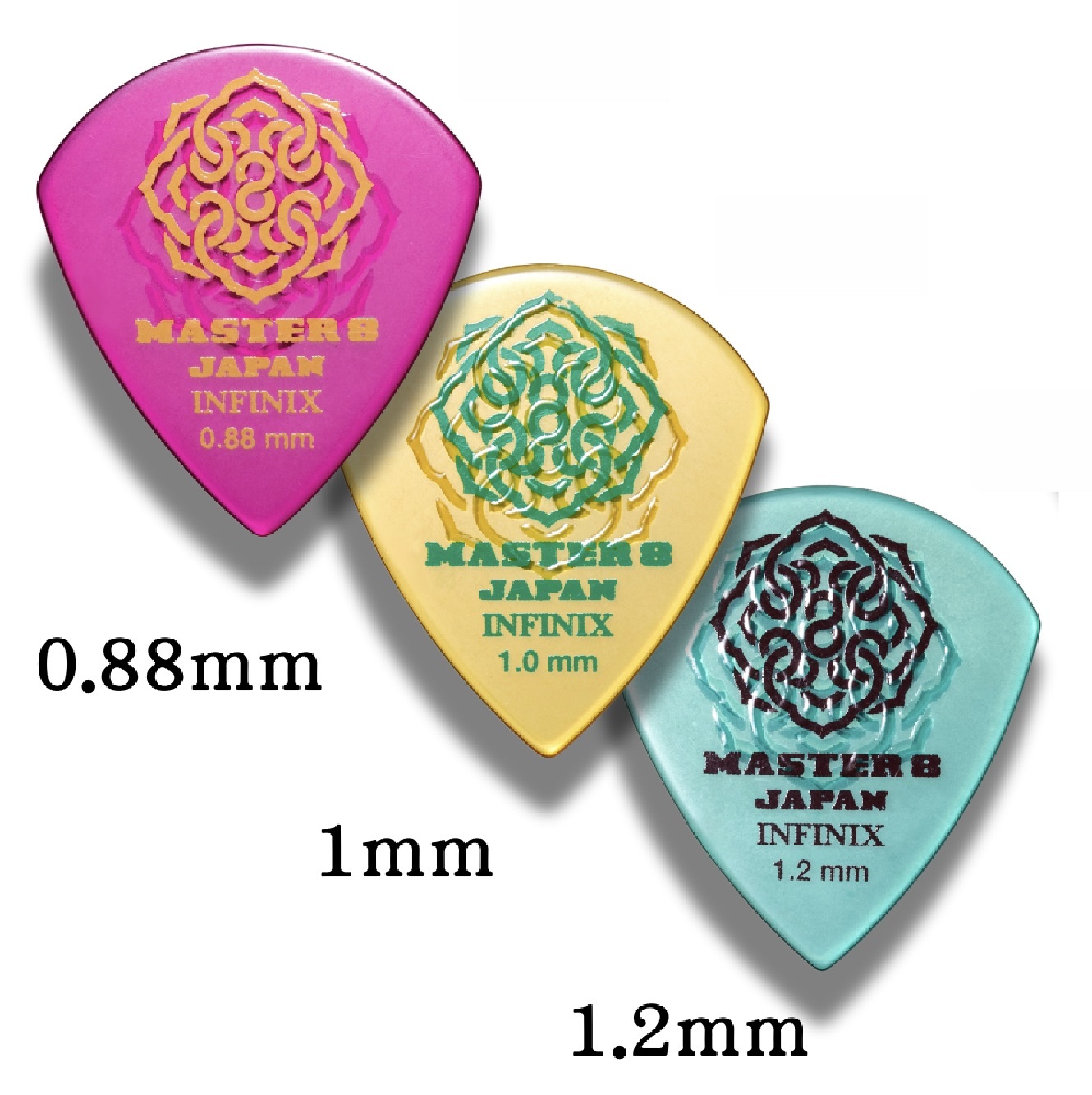MASTER 8 JAPAN 日本製 / MASTER 8 JAPAN / INFINIX HARD POLISH 橡膠防滑 吉他彈片 淚滴 / JAZZ / 三角 第 2 張圖片｜三峽吉他 / Bass