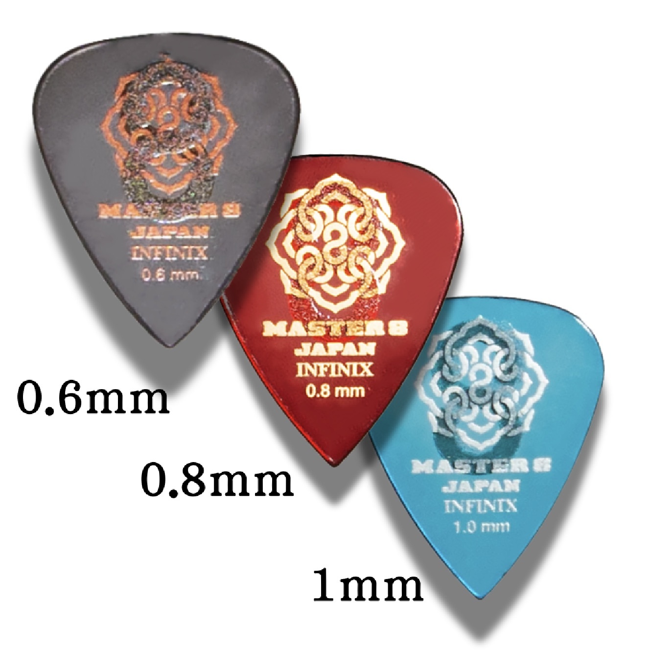MASTER 8 JAPAN 日本製 / MASTER 8 JAPAN / INFINIX 磨砂防滑 吉他彈片 淚滴 / JAZZ / 三角 — 三峽吉他 / Bass｜YA! 玩音樂