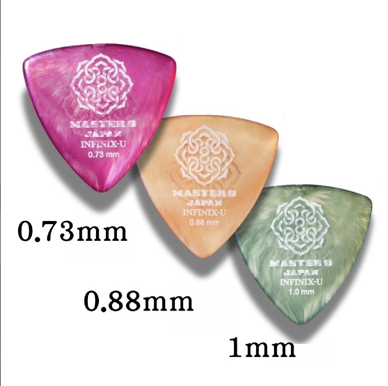 MASTER 8 JAPAN 日本製 / MASTER 8 JAPAN / INFINIX U HARD GRIP ULTEM 塑鋼磨砂防滑 吉他彈片 淚滴 / JAZZ / 三角 第 3 張圖片｜三峽吉他 / Bass