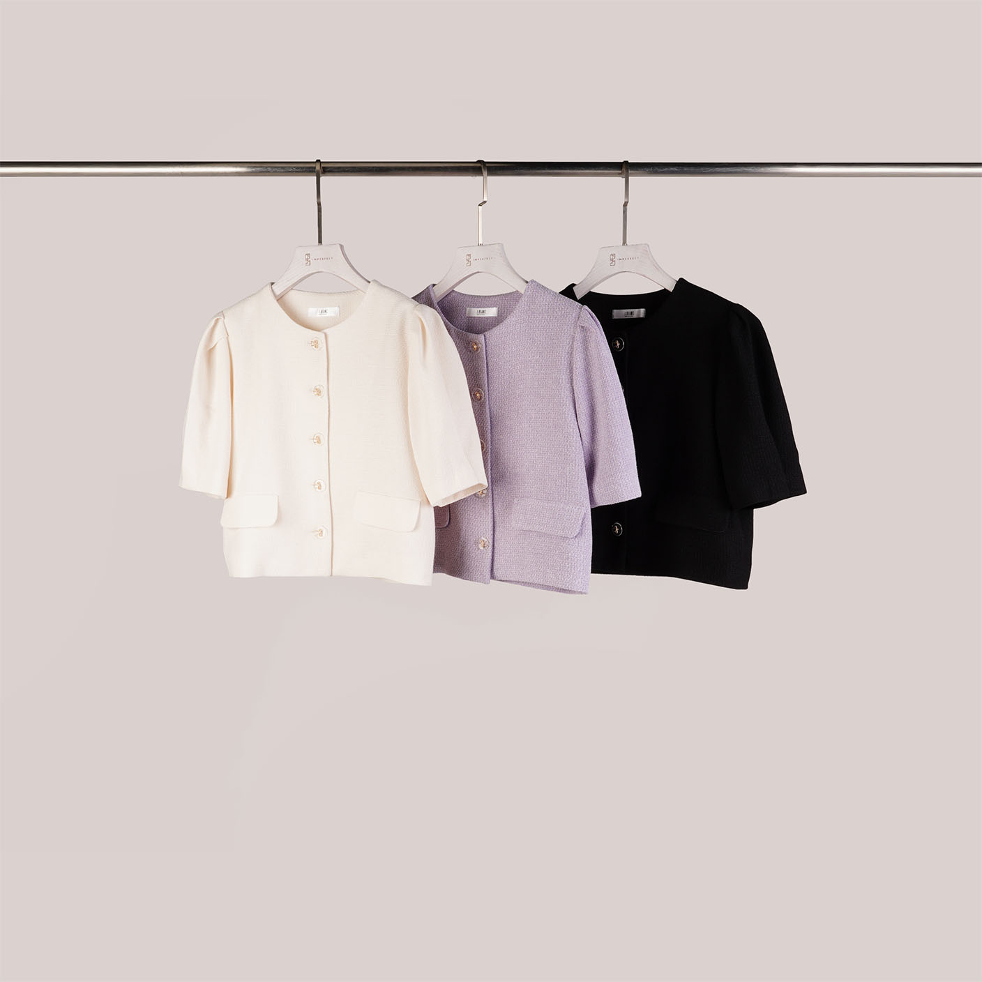 質感蝴蝶結釦小香外套 | 3色