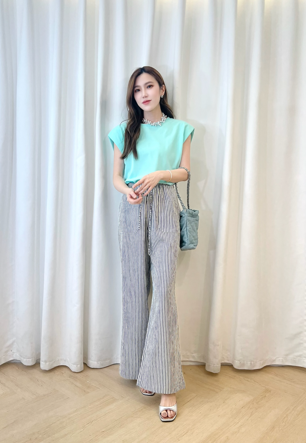 棉料繽紛半袖上衣