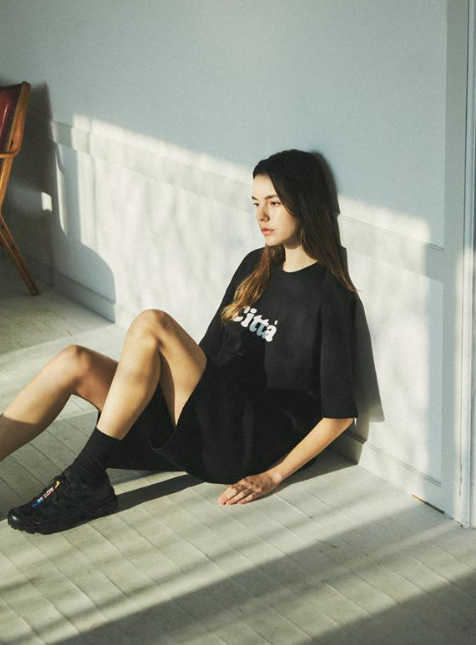 Città Signature Logo Overfit Tee(黑色)