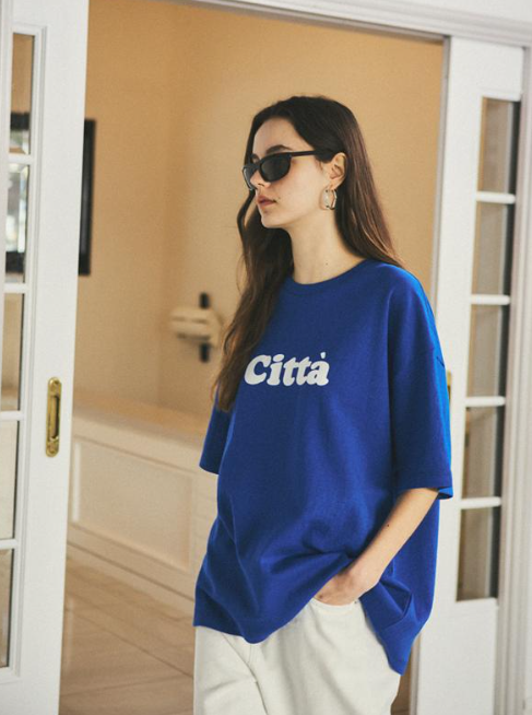 Città Signature Logo Overfit Tee(藍色)
