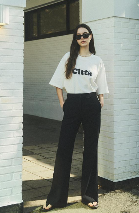 Città Signature Logo Overfit Tee(白色)