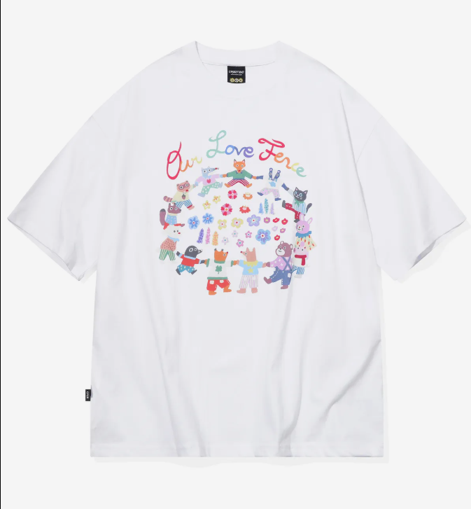 CPGN STUDIO / DTP love fence愛的圍欄圖案短袖T恤 / 白色 /  JUL25