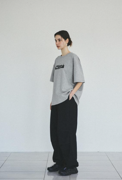 Città Signature Logo Overfit Tee(灰色)